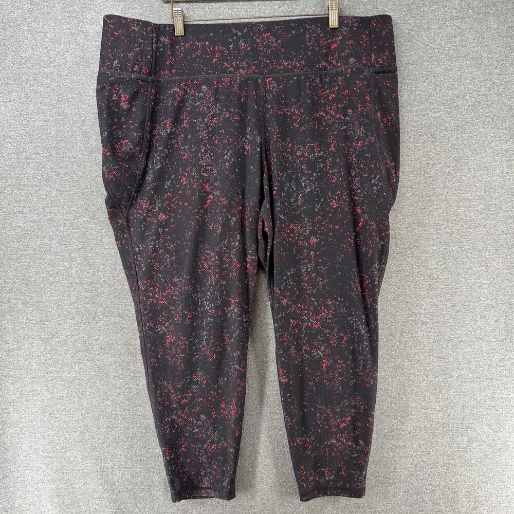 Lane Bryant LIVI Active Pants Women 26/28 Multicolor Speckled Pockets Athleisure